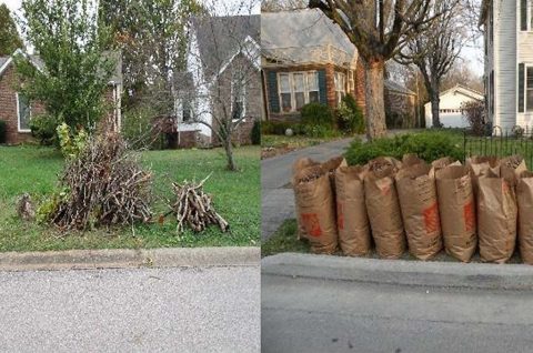 Cleanup Do's: During the annual Fall Cleanup, the Clarksville Street Department will pick up smaller limbs, left, and clippings and leaves placed in biodegradable bags or boxes.