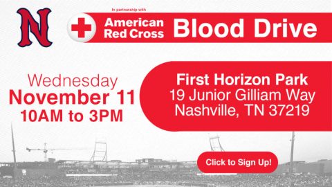 Nashville Sounds to Host Blood Drive at First Horizon Park. (Nashville Sounds)