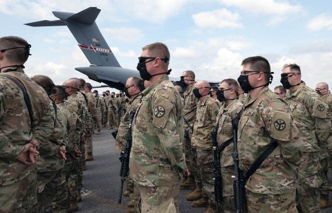 Soldiers with Knoxville’s 278th Armored Cavalry Regiment depart for Washington, D.C. on June 4, to provide additional support to the Washington D.C. National Guard. (Sgt. Sarah Kirby) Soldiers with Knoxville’s 278th Armored Cavalry Regiment depart for Washington, D.C. on June 4, to provide additional support to the Washington D.C. National Guard. (Sgt. Sarah Kirby)