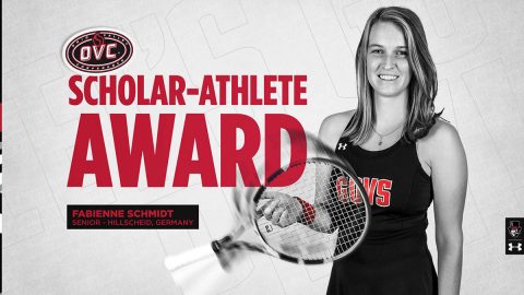 Austin Peay State University Women's Tennis team's Fabienne Schmidt earns OVC Scholar-Athlete Award. (APSU Sports Information)