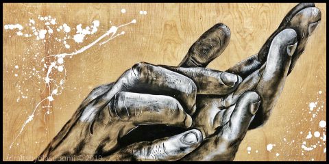 Invisible (acrylic and graphite on plywood, 24 x 48in) Invisible (acrylic and graphite on plywood, 24 x 48in)