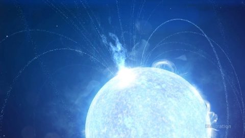 A powerful X-ray burst erupts from a magnetar - a supermagnetized version of a stellar remnant known as a neutron star - in this illustration. A radio burst detected April 28 occurred during a flare-up like this on a magnetar called SGR 1935. (NASA's Goddard Space Flight Center/Chris Smith (USRA)) A powerful X-ray burst erupts from a magnetar - a supermagnetized version of a stellar remnant known as a neutron star - in this illustration. A radio burst detected April 28 occurred during a flare-up like this on a magnetar called SGR 1935. (NASA's Goddard Space Flight Center/Chris Smith (USRA))