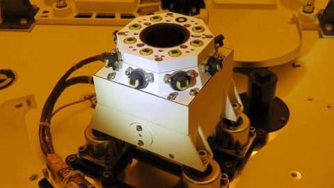 SkyCam is a sky-facing camera aboard NASA's Perseverance Mars rover. As part of MEDA, the rover's set of weather instruments, SkyCam will take images and video of clouds passing in the Martian sky. (NASA/JPL-Caltech)