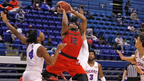 Austin Peay State University Men's Basketball guard Reginald Gee had 20 points in victory over Tennessee State Wednesday night. (APSU Sports Information)