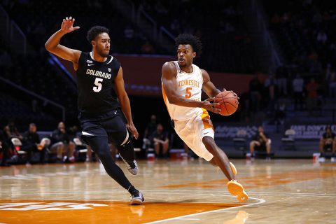 Tennessee Men's Basketball sophomore Josiah-Jordan James had 8 points, 6 rebounds, 3 assists and 3 steals in win over Colorado Buffaloes, Tuesday. (UT Athletics)