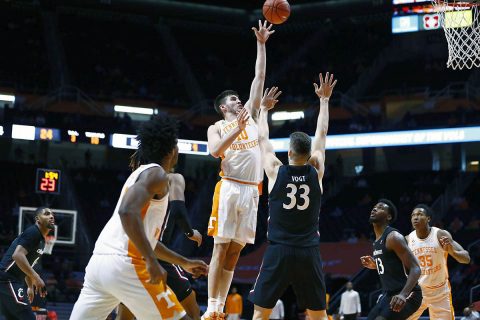 Tennessee Men's Basketball senior John Fulkerson led the Vols with 15 points Saturday against Cincinnati Bearcats. (UT Athletics)