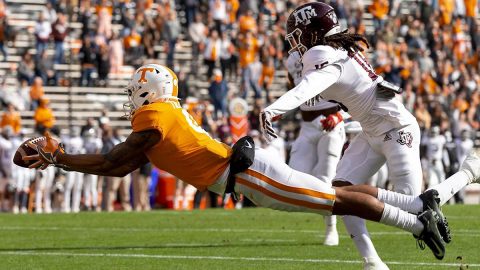 Tennessee Vols football team falls to #5 Texas A&M Saturday afternoon at Neyland Stadium, 34-13. (UT Athletics)