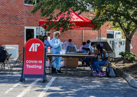 Austin Peay State University set up a COVID-19 testing site last summer. (APSU)