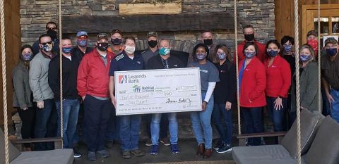 Legends Bank employees, Habitat staff and volunteers, and Clay Shoot participants