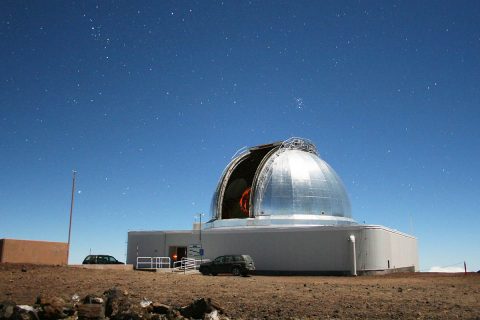 In addition to supporting a variety of NASA planetary missions, NASA's Infrared Telescope Facility on Maunakea on the Big Island of Hawaii is also used to determine the composition of near-Earth objects. (University of Hawaii Institute for Astronomy / Michael Connelley)