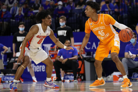 Tennessee Men's Basketball unable to wrangle Florida Gators in 75-49 loss Tuesday night. (UT Athletics)