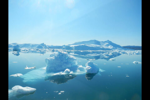 Warmer ocean waters are speeding up the rate at which Greenland’s glaciers are melting and calving, or breaking off to form icebergs. This is causing the glaciers to retreat toward land, hastening the loss of ice from Greenland’s Ice Sheet. (NASA/JPL-Caltech) Warmer ocean waters are speeding up the rate at which Greenland’s glaciers are melting and calving, or breaking off to form icebergs. This is causing the glaciers to retreat toward land, hastening the loss of ice from Greenland’s Ice Sheet. (NASA/JPL-Caltech)
