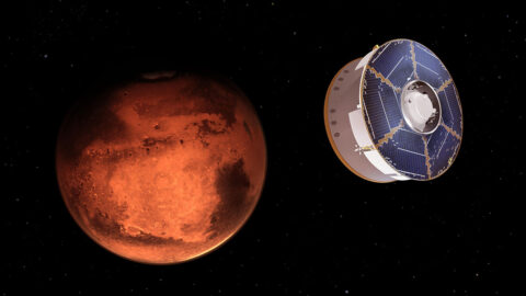 This illustration shows NASA's Mars 2020 spacecraft carrying the Perseverance rover as it approaches Mars. (NASA/JPL-Catech) This illustration shows NASA's Mars 2020 spacecraft carrying the Perseverance rover as it approaches Mars. (NASA/JPL-Catech)