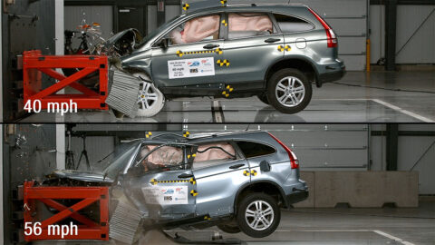 New AAA and IIHS crash tests reveal that modest speed increases can have deadly consequences. (AAA) New AAA and IIHS crash tests reveal that modest speed increases can have deadly consequences. (AAA)