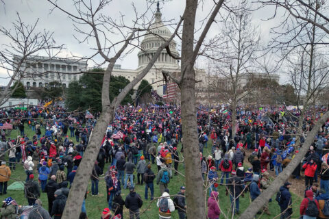 Protesters at the U.S. Capitol on January 6th, 2021.