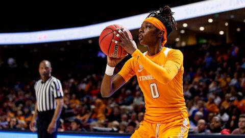 Tennessee Women's Basketball senior Rennia Davis had 25 points and four rebounds in loss to Texas A&M, Sunday. (UT Athletics)