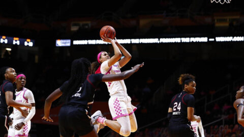 Tennessee Women's Basketball sophomore Rae Burrell had 19 points in win over South Carolina at Thompson-Boling Arena. (UT Athletics)