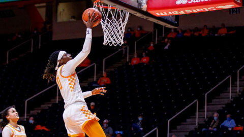 Tennessee Women's Basketball senior Rennia Davis scores 26 points Thursday night in Lady Vols win at Missouri. (UT Athletics)