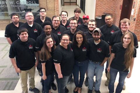 Dr. Jennifer Thayer with previous (pre-COVID-19) VITA students. (APSU) Dr. Jennifer Thayer with previous (pre-COVID-19) VITA students. (APSU)