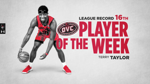 Austin Peay State University Basketball's Terry Taylor breaks OVC record with 16th Player of the Week award. (APSU Sports Information)