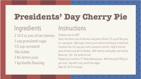 Marsha Blackburn's Cherry Pie Recipe