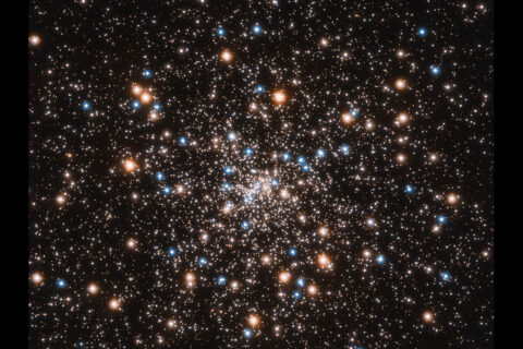 The amount of mass a black hole can pack away varies widely from less than twice the mass of our Sun to over a billion times our Sun's mass. Midway between are intermediate-mass black holes weighing roughly hundreds to tens of thousands of solar masses. So, black holes come small, medium, and large. (NASA, ESA, T. Brown, S. Casertano, and J. Anderson (STScI)) The amount of mass a black hole can pack away varies widely from less than twice the mass of our Sun to over a billion times our Sun's mass. Midway between are intermediate-mass black holes weighing roughly hundreds to tens of thousands of solar masses. So, black holes come small, medium, and large. (NASA, ESA, T. Brown, S. Casertano, and J. Anderson (STScI))