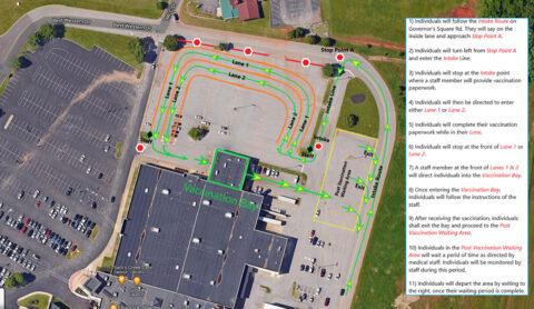 COVID-19 Coronavirus vaccination and testing site will move to the former SEARS location at Governor’s Square Mall on Wednesday.