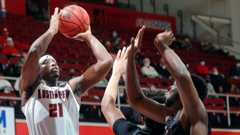 Austin Peay State University Men's Basketball faces Eastern Kentucky in OVC Tournament play, Thursday. (Robert Smith, APSU Sports Information)