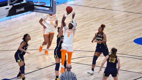 Tennessee Women's Basketball junior Rennia Davis scored 12 points Tuesday in loss to Michigan in the second round of the NCAA Tournament. (UT Athletics) Tennessee Women's Basketball junior Rennia Davis scored 12 points Tuesday in loss to Michigan in the second round of the NCAA Tournament. (UT Athletics)