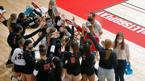 Austin Peay State University Volleyball ends season beating UT Martin in the first match then losing in the nightcap. (APSU Sports Information)