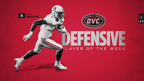 Austin Peay State University Football’s Kam Ruffin earns OVC Defensive Player of the Week award. (APSU Sports Information)