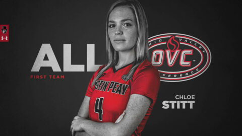 Austin Peay State University Volleyball senior Chloe Stitt gets First Team All-OVC recognition. (APSU Sports Information)