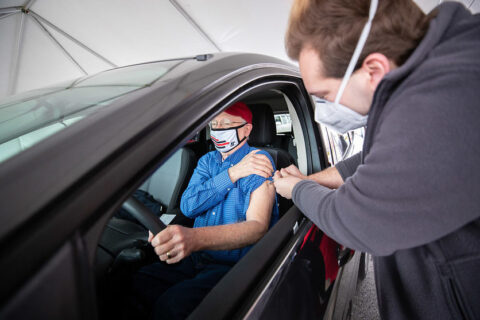 Austin Peay State University administering COVID-19 Vaccine. (APSU)