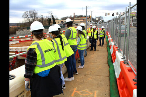 Austin Peay State University geology students tour the MPEC site near campus. (Philip Roberson)