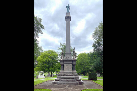 Confederate Memorial in Greenwood Cemetery in Clarksville, Tennessee.