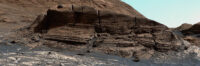 NASA’s Curiosity Mars rover used its Mastcam instrument to take the 32 individual images that make up this panorama of the outcrop nicknamed “Mont Mercou.” (NASA/JPL-Caltech/MSSS)
