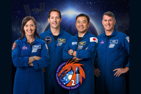 NASA, SpaceX to send astronauts (L to R) Megan McArthur, Thomas Pesquet, Akihiko Hoshide and Shane Kimbrough to the International Space Station aboard a Crew Dragon Spacecraft. (NASA)