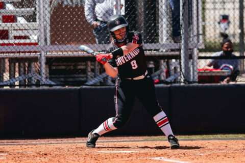 Austin Peay State University Softball infielder Drew Dudley went 1-3 Friday against UT Martin. (Carder Henry, APSU Sports Information)