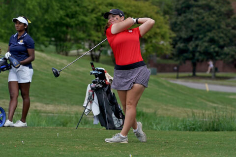 Austin Peay State University Women's Golf moves up to spots to Third heading into final day of the OVC Championships. (APSU Sports Information)