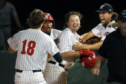 Austin Peay State University Baseball defeats North Alabama 16-15 Tuesday night at Raymond C. Hand Park. (Robert Smith, APSU Sports Information)