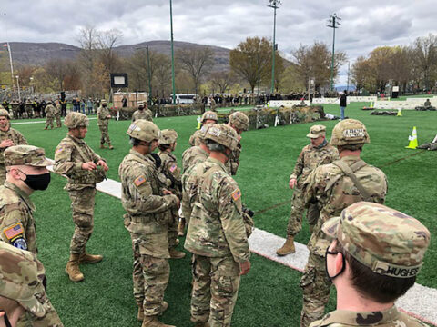 The Austin Peay State University ROTC Ranger Challenge team competes during "The Crucible." (APSU)