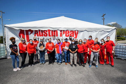 Austin Peay State University’s COVID-19 vaccination site has given 2,000 vaccines. (APSU)