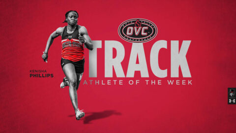 Austin Peay State University Track and Field sophomore Kenisha Phillips earns OVC Track Athlete of the Week award. (APSU Sports Information)