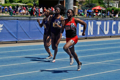 Austin Peay State University Track and Field's Kenisha Phillips, Karlijn Schouten among top performers at Kentucky Open. (APSU Sports Information)