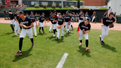 Austin Peay State University Baseball seeks to secure OVC Tournament spot at Murray State this weekend. (Robert Smith, APSU Sports Information)