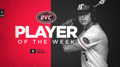 Austin Peay State University Baseball's Bobby Head named OVC Player of the Week and one of eight National Players of the Week by Collegiate Baseball. (APSU Sports Information)