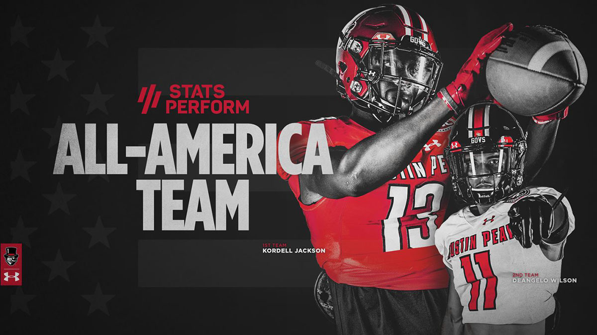 Austin Peay State University Football's Kordell Jackson, DeAngelo Wilson earn Stats Perform FCS All-America teams honors. (APSU Sports Information) Austin Peay State University Football's Kordell Jackson, DeAngelo Wilson earn Stats Perform FCS All-America teams honors. (APSU Sports Information)