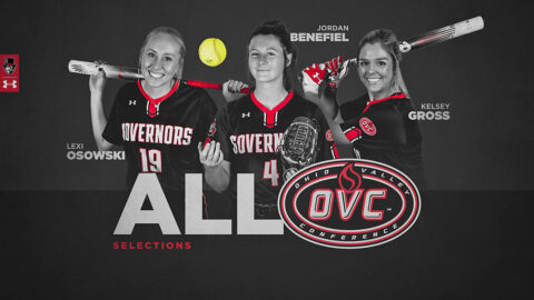 Austin Peay State University Softball's Jordan Benefiel named OVC Freshman of the Year, Lexi Osowski First Team All-OVC, Kelsey Gross Second Team All-OVC. (APSU Sports Information)