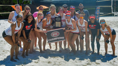 Ohio Valley Conference Beach Volleyball Champions, Austin Peay State University. (APSU Sports Information)