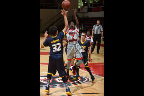 AAU tournament play at Austin Peay State University in Clarksville during the boys championships in 2016. AAU tournament play at Austin Peay State University in Clarksville during the boys championships in 2016.